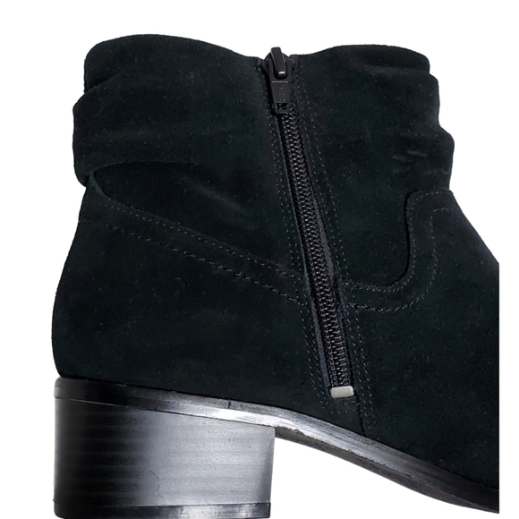 New Vionic kanela womens weather resistant suede block heel ankle bootie black - Picture 13 of 16